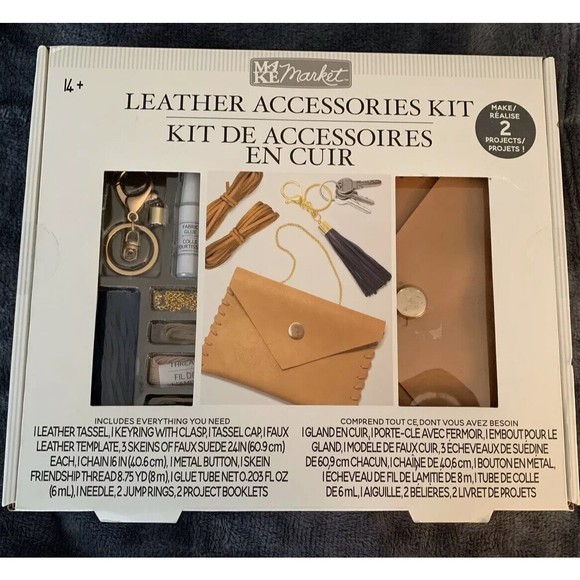 Leather Accessory Kit By Make Market - Do It Yourself NEW - Picture 1 of 8